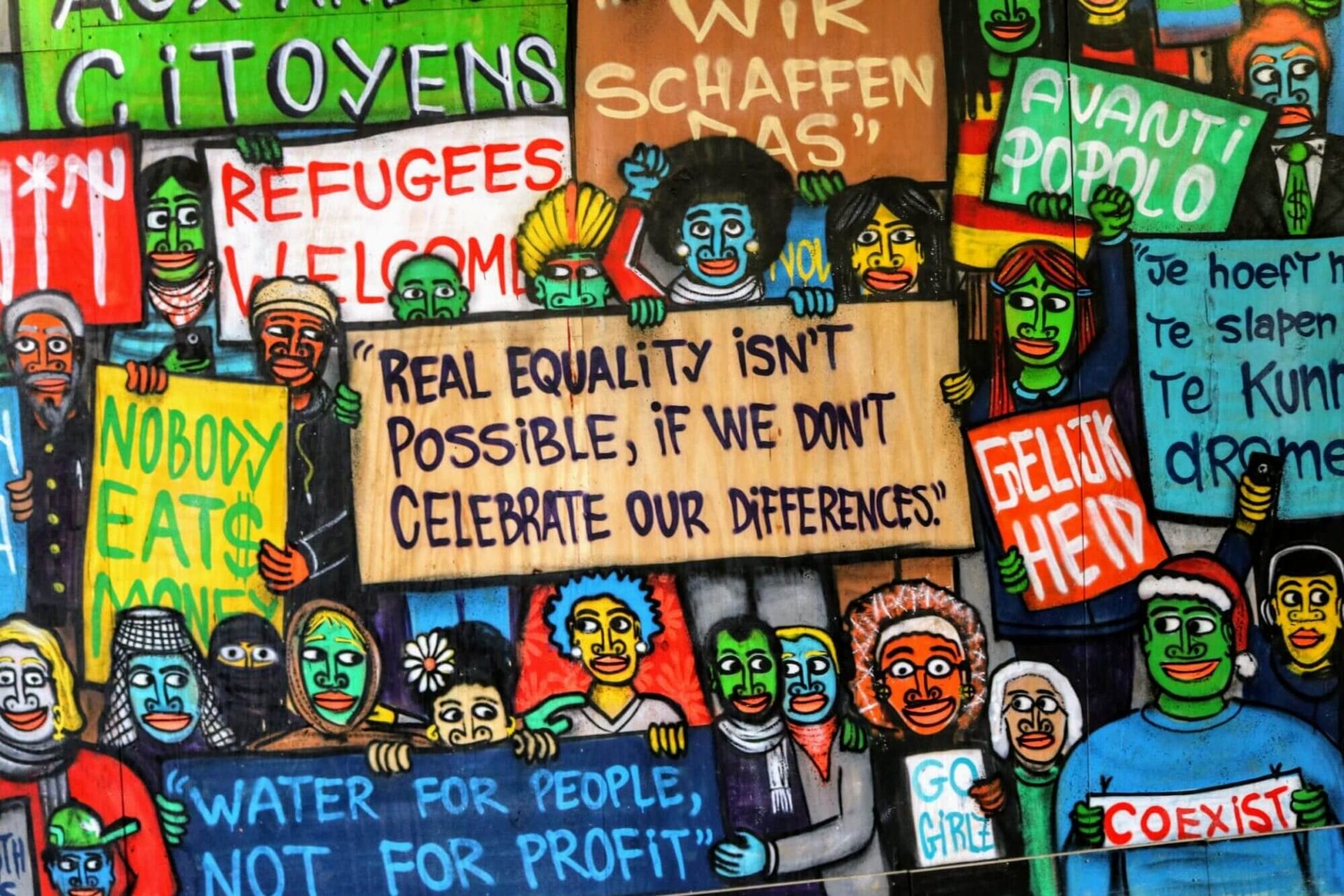 grafitti de apoyo a los refugiados