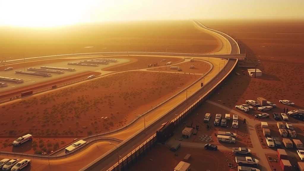 Aerial view of the border